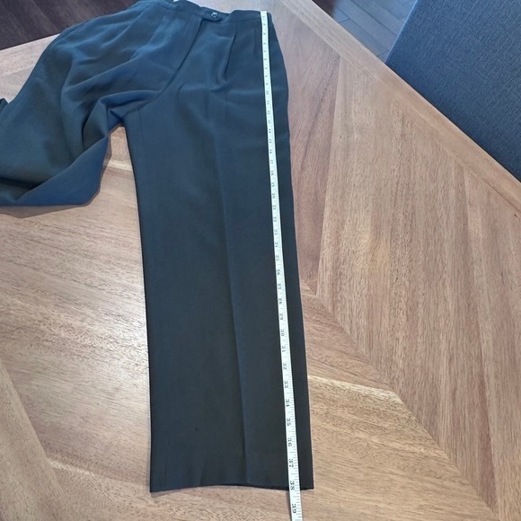 Kasper ASL Petite Black Leopard Trim Double Breasted Blazer Pants Suit Set 6P - Picture 12 of 13